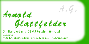 arnold glattfelder business card